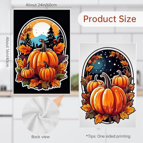 Fall Tea Towels Set 16x24 4-Pack