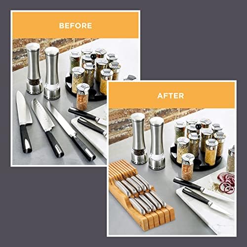 Bambsi In-Drawer Knife Block - Fits 5 Long 6 Short Knives
