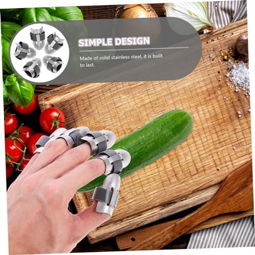 Healifty Stainless Steel Finger Protectors 5pcs 1