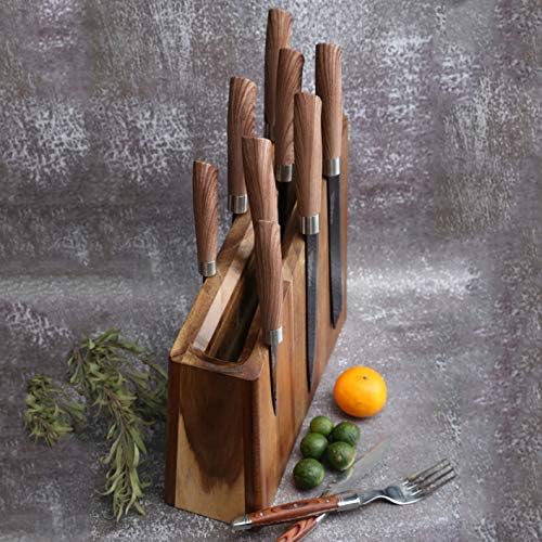 Magnetic Wooden Knife Block Display Rack for Kitchen Storage