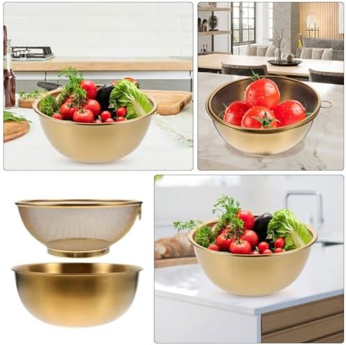 Rice Strainer 304 Stainless Steel Colander Set