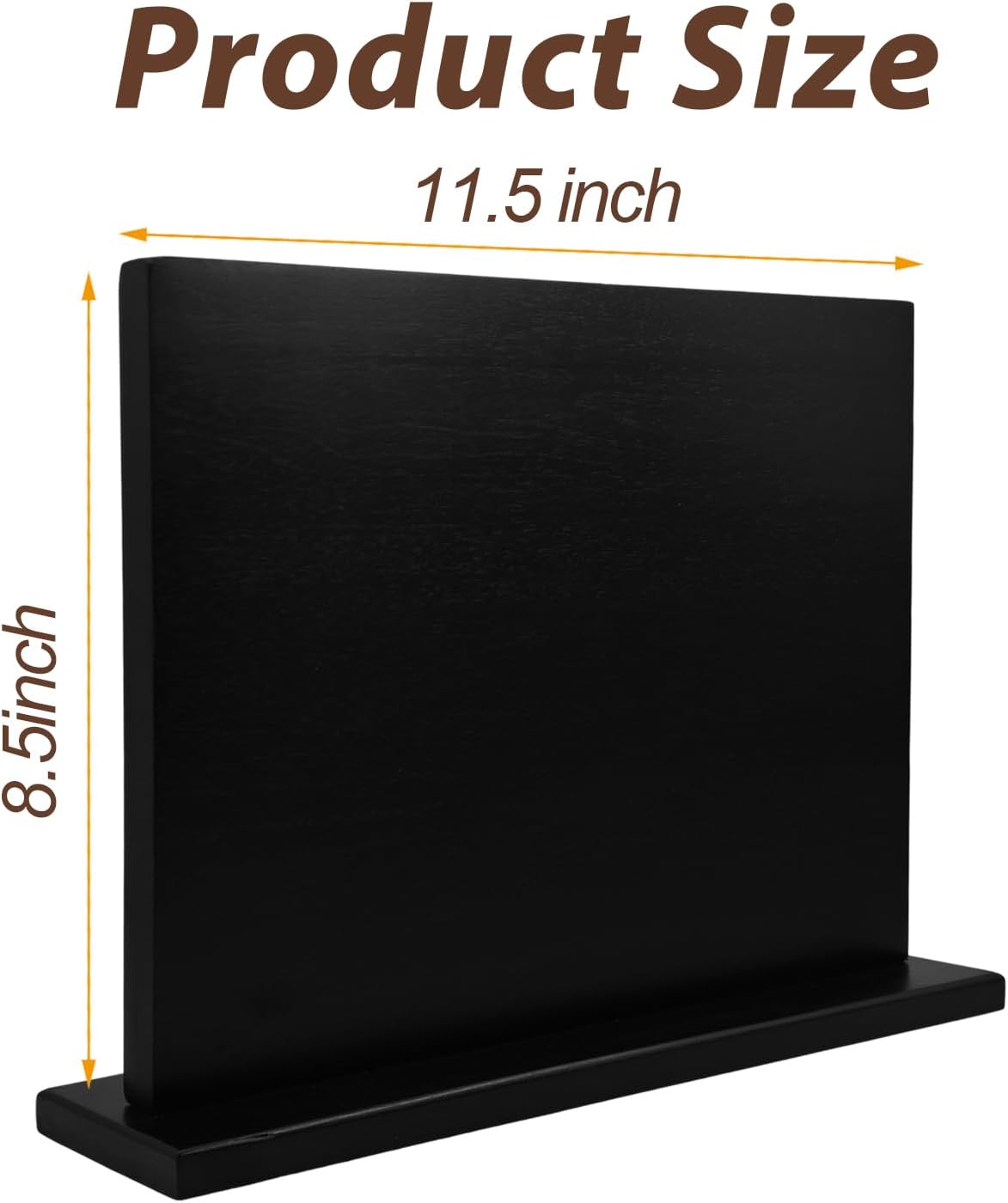 Magentic Black Acacia Knife Block