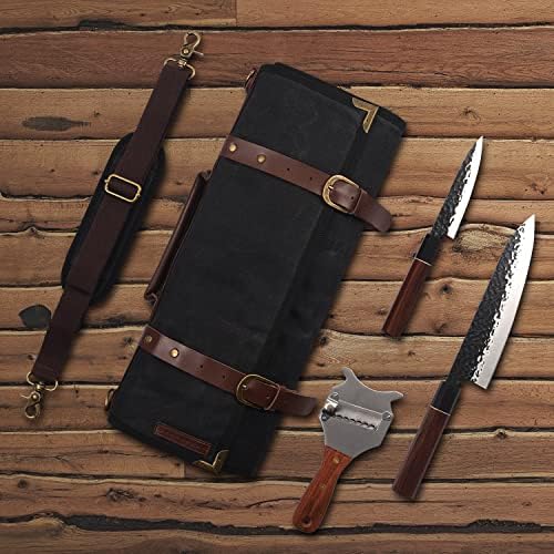 Elegant Chef Knife Roll Bag - 12 Slots Sizes Quality Warranty