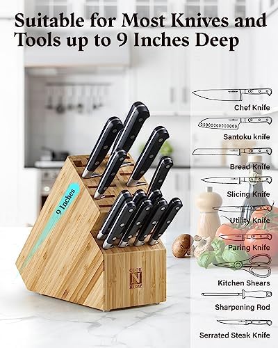 Sleek Versatile Kitchen Knife Storage Block
