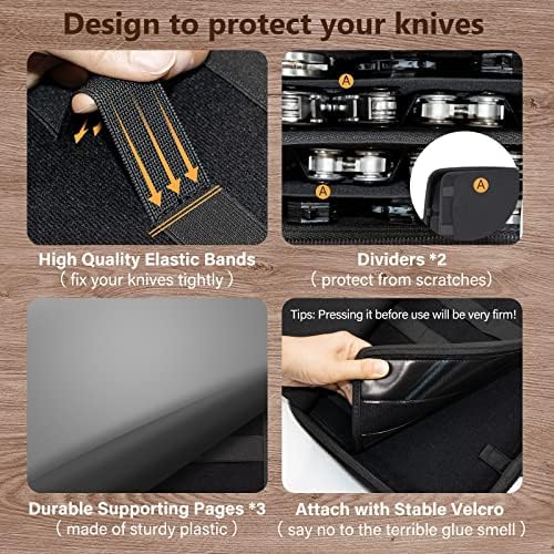 Organized Knife Storage Case with Shoulder Strap