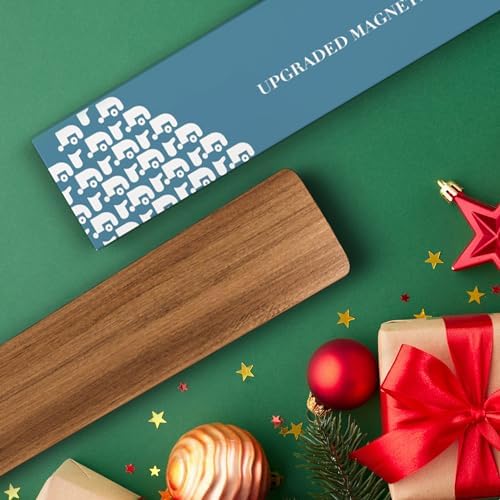 Acacia Wood Magnetic Knife Strip for Wall - No Drill Installation
