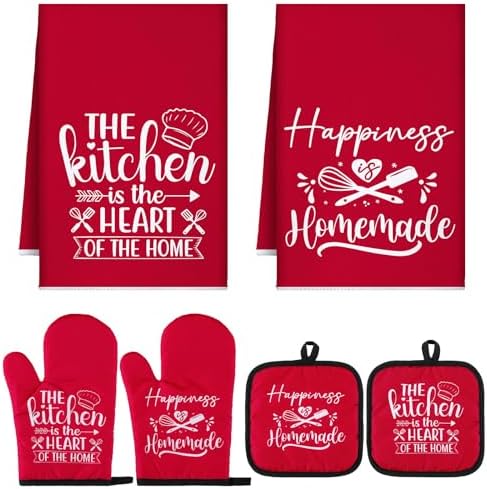 Sratte 6-Piece Kitchen Set Rustic Red