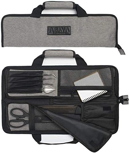 Asaya Chef Knife Roll Bag - 12 Pockets - Perfect for the Traveling Chef