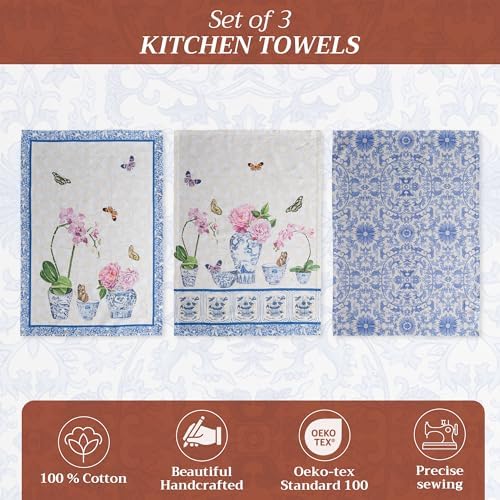 Maison dHermine Dish Towels Set of 3 2750 x 20 Cotton Kitchen Towels