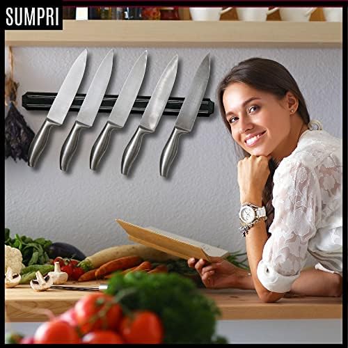 SUMPRI Magnetic Knife Holder Strip for Wall Set of 2 15 inch