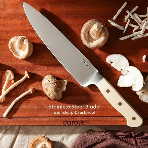 CAROTE 11-Piece Kitchen Knife Set with Block