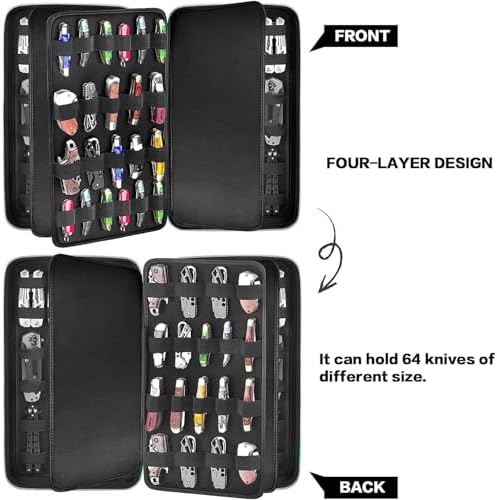 GWCASE Folding Knife Holder for 66 Pocket Knives