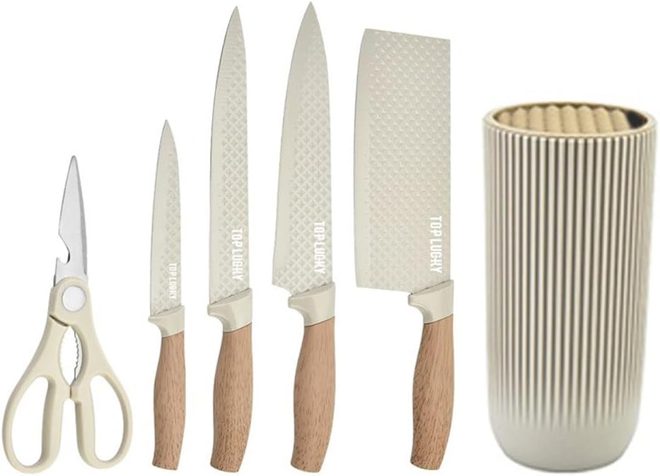 Ergonomic 6-Piece Anti-Rust Kitchen Knife Set