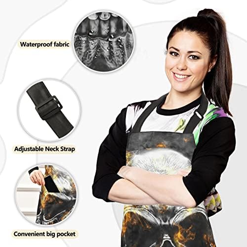 ALAZA Waterproof Apron Set with Pockets for Cooking