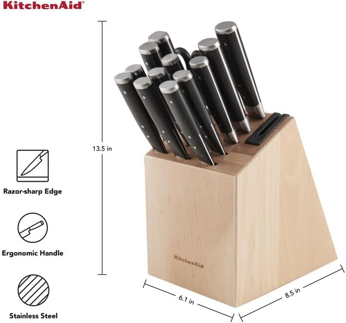 KitchenAid 14-Piece Knife Block Set with Sharpener
