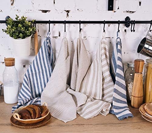 LINICHE Linen Dish Towels Pack of 2 30x20 Inches
