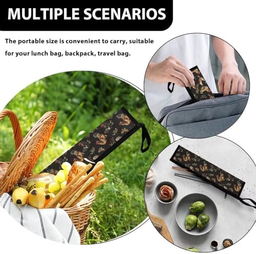 Netilgen Travel Knife Fork Spoon Organizer Bag