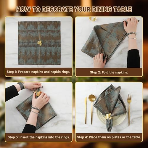 12-Piece Gold Napkin Rings Set for Home Events and Gifting