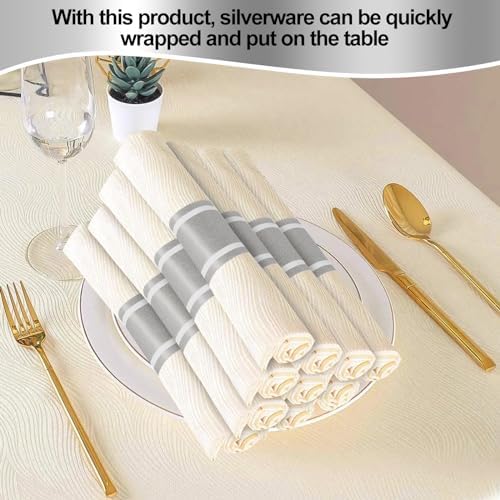 Ready to Use 200-Pack Silver Napkin Rings