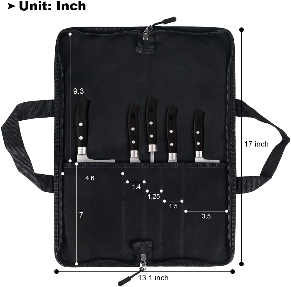 Heavy Duty Canvas Chefs Knife Roll Case