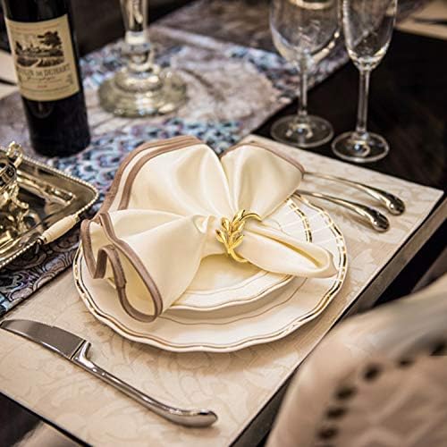 20-Leaf Napkin Rings for Gold-Tone Dining Tables