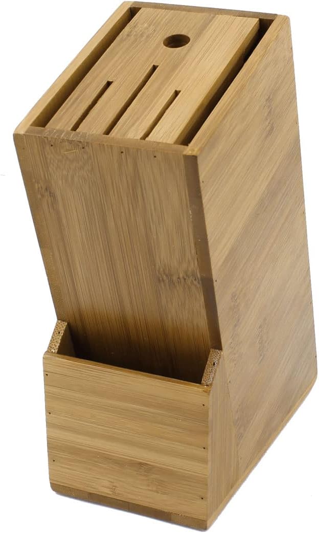 Qtqgoitem Chefs Kitchen Cutters Knift 5 Slot Holder Storage Box Organizer