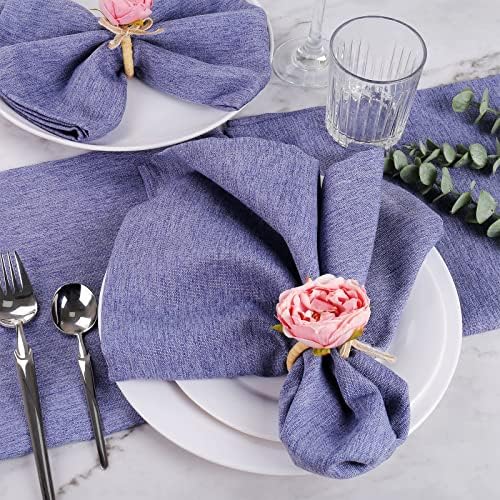 Vibrant Handmade Napkin Rings Pink Peonies for Weddings Parties More