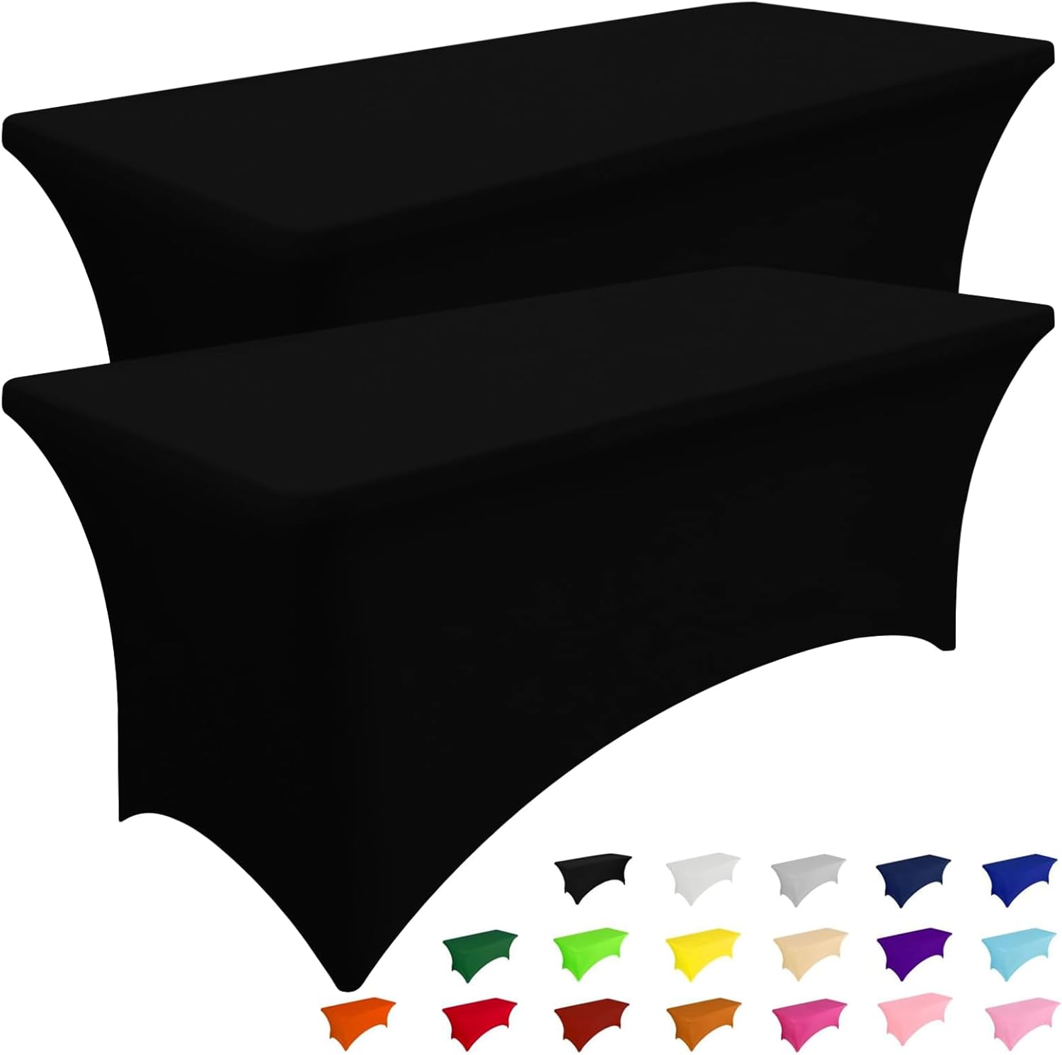 Perfect Fit Tablecloth 2-Pack - Durable Spandex for OutdoorEvents
