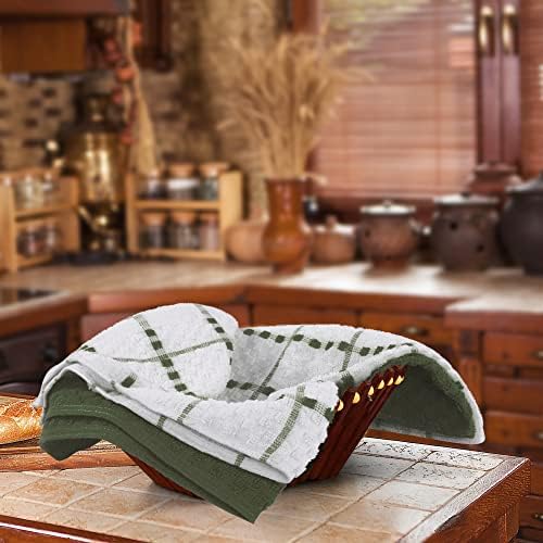 Utopia Towels 12 Pack Dish Towels Dusty Olive