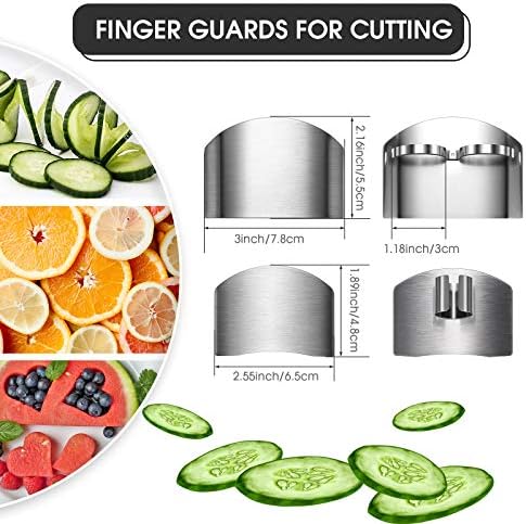 Patelai 6-Piece Adjustable Finger Guards for Stainless Steel Slicing