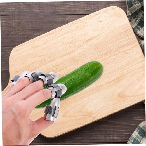 Healifty Stainless Steel Finger Protectors 5pcs 1