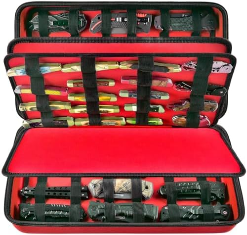 Perfect for USA - GWCASE 66 Pocket Knife Case with 88 Slots