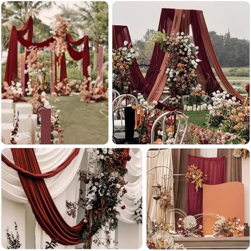 Burgundy 10ft Long Table Runner Pair