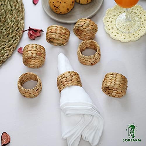 Rustic Farmhouse Napkin Rings - Set of 12