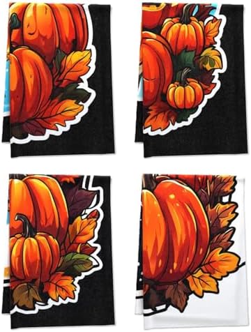 Fall Tea Towels Set 16x24 4-Pack