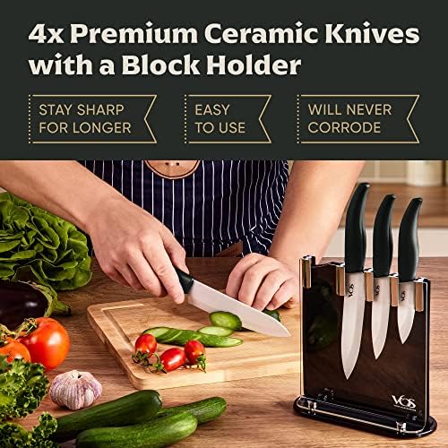 Vos 8-Inch Serrated Bread Knife with Protective Sheath Elegant Design