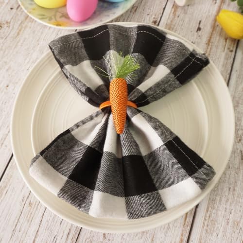 Easter Napkins with Carrots Set of 6