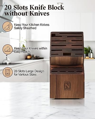 Acacia Wood Knife Block by Cook N Home