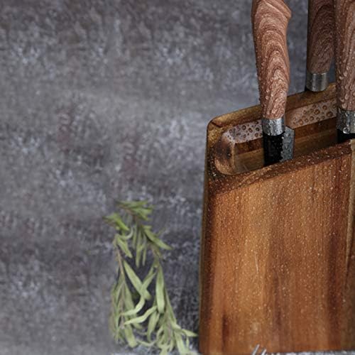 Magnetic Wooden Knife Block Display Rack for Kitchen Storage