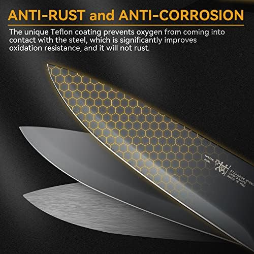 HUNTERDUAL 19-Piece Knife Set Sharp Durable Easy to Clean