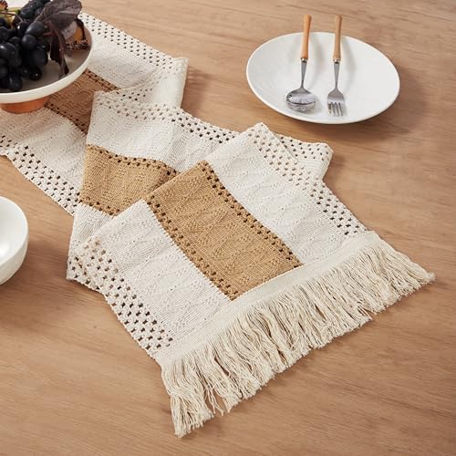 Handmade Boho Placemats Table Runner Set for Kitchen