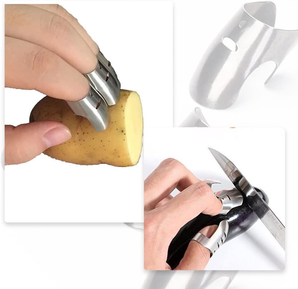 4 Pcs Stainless Steel Finger Protectors