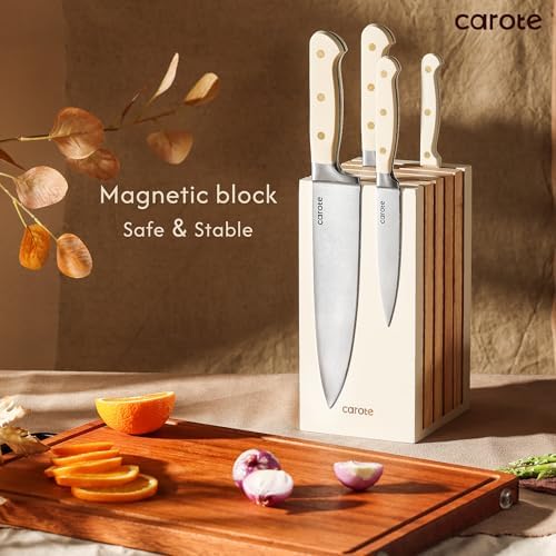 CAROTE 11-Piece Kitchen Knife Set with Block
