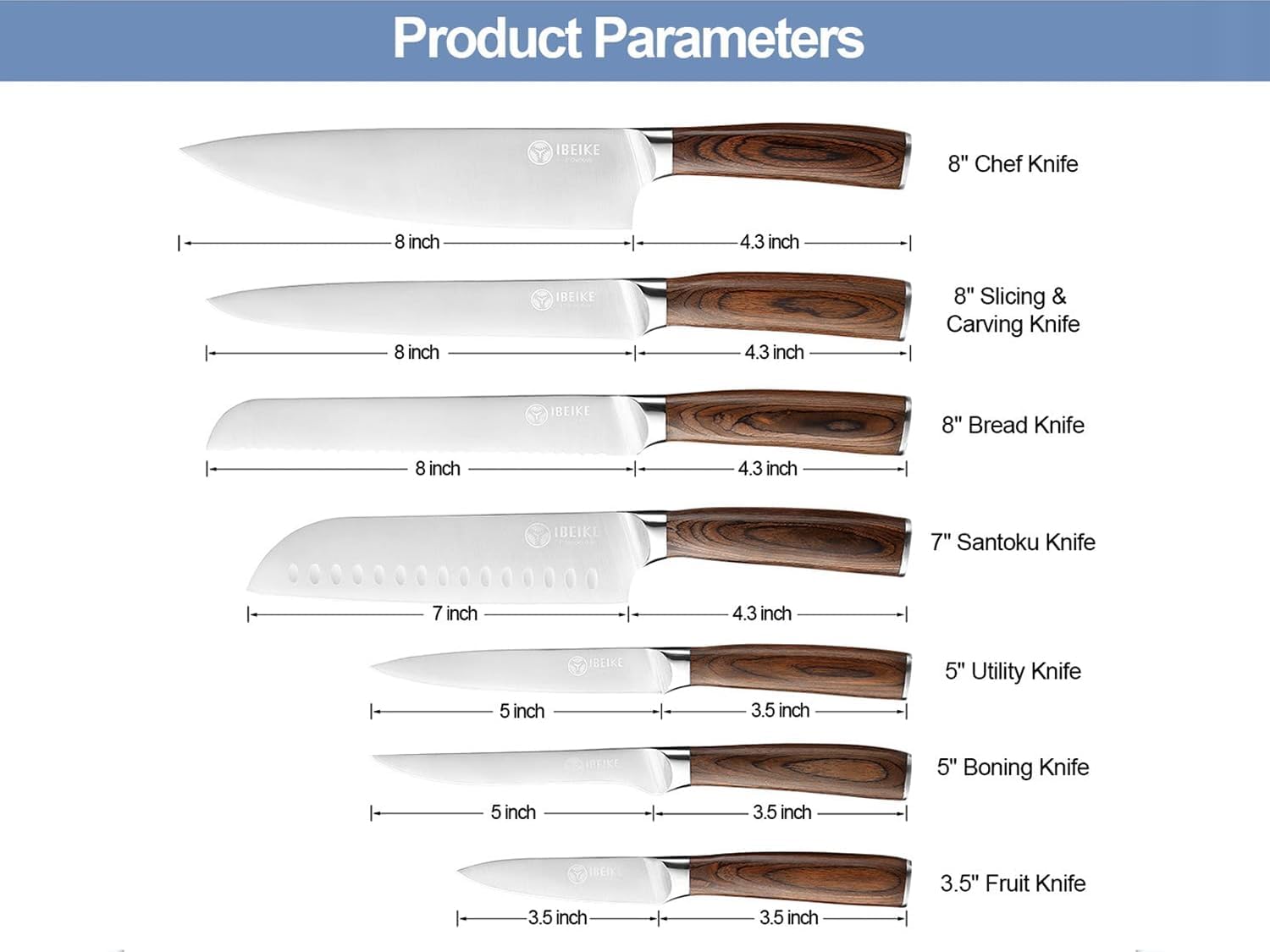 7-Piece Kitchen Knife Set