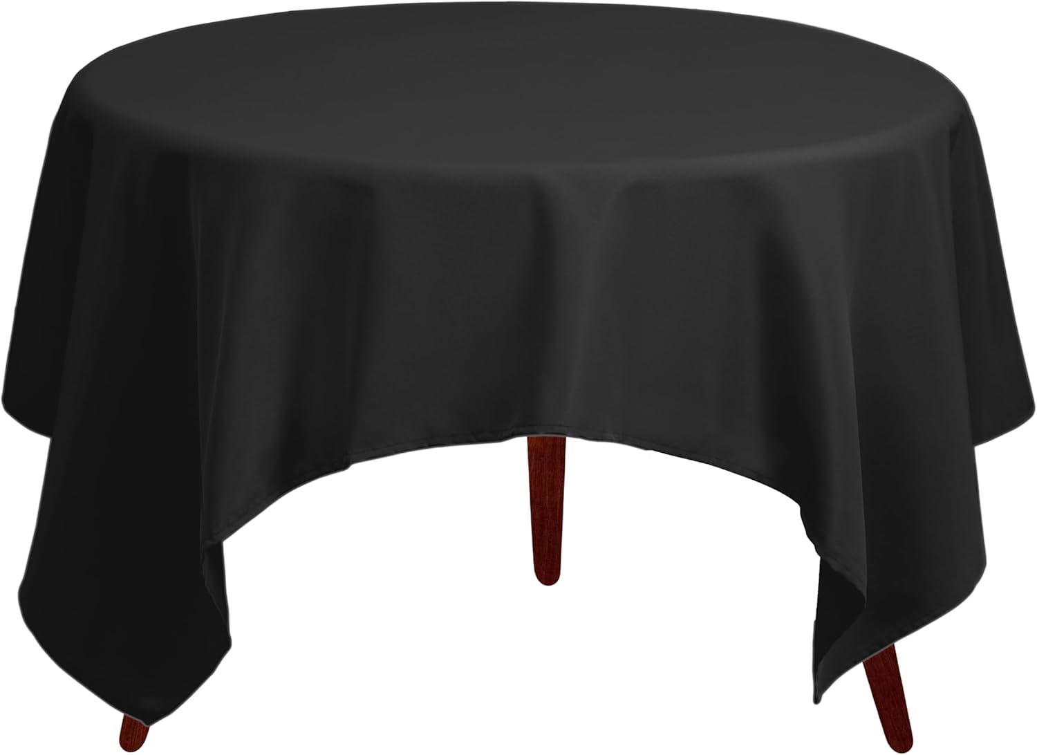 Gee Di Moda 52x52 Black Square Tablecloth for Small Tables