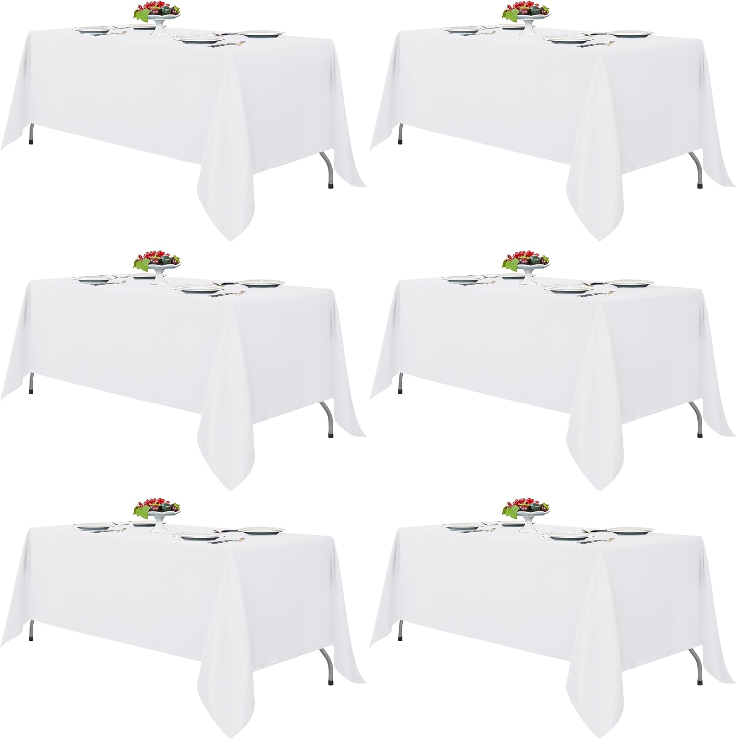 Fitable White Tablecloths 70x120