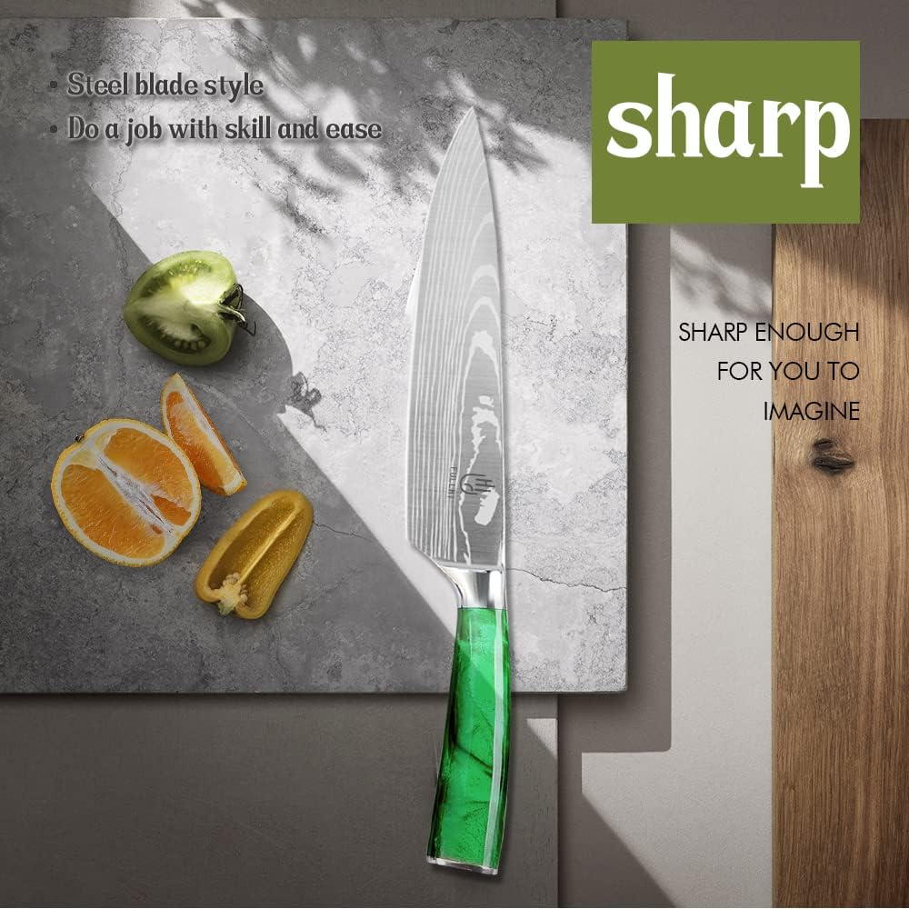 FULLHI 14-Piece Knife Set Premium German Stainless Steel Kitchen Knives