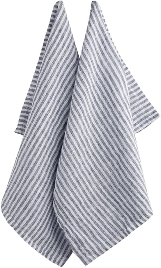 Navy Blue 100 Linen Dish Towels Perfect for Kitchen Dining