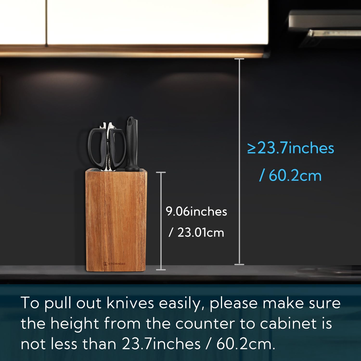 KITCHENDAO Deluxe Universal Knife Block