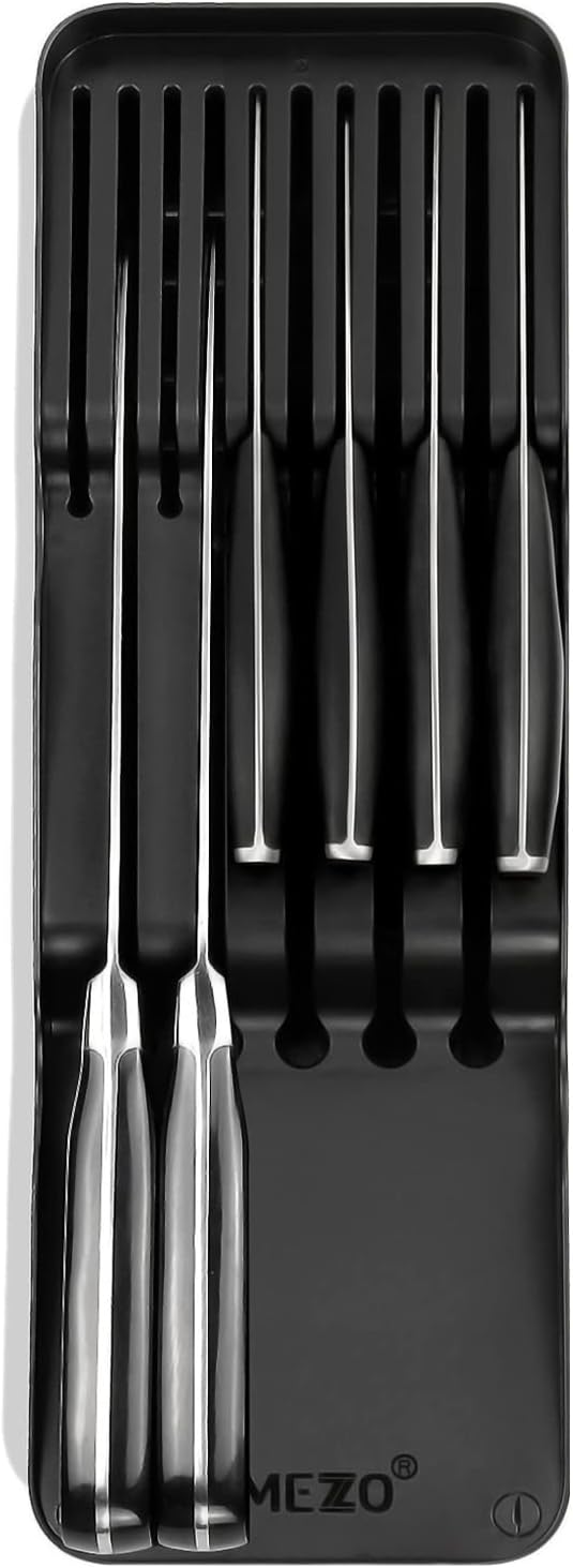 GMEZZO Knife Organizer Tray for Knives Small Black